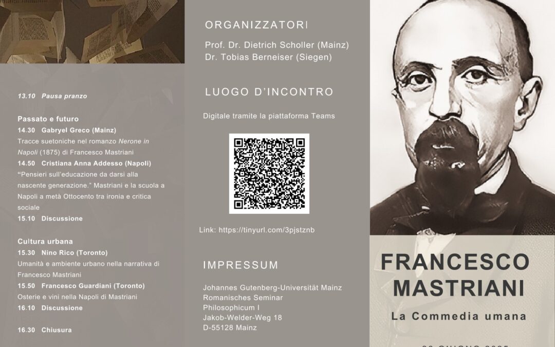 Digitale Tagung: Francesco Mastriani – la commedia umana